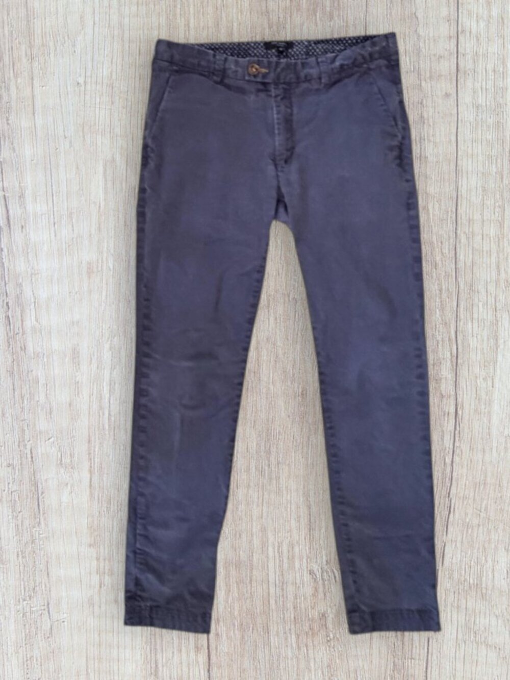 Ted Baker London Men's Blue Slim Fit Chino Pants Size 32 Stretch Cotton Casual